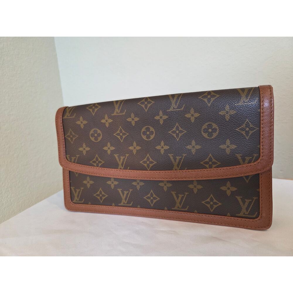 Louis Vuitton Dame Pochette GM Monogram Canvas Vintage Clutch Bag Vintage - Picture 2 of 13